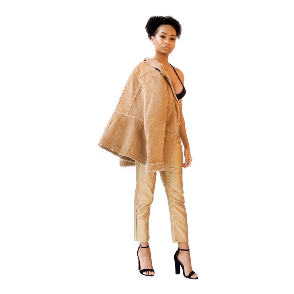 Giacca By Gallery Leather Jacket - Faux Fur Collar - Picture 2 of 4